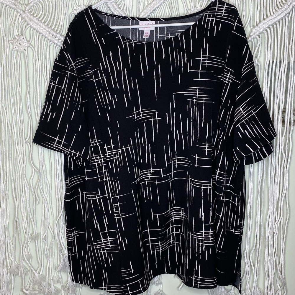 Black Striped Blouse